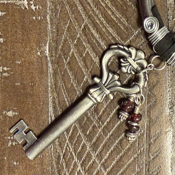 Handmade Door Dangle Charm for Home Protection *READ BELOW* Mixed Metals & Suede - Picture 4 of 8